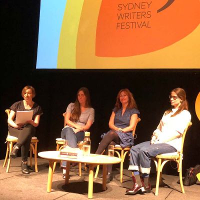 At Sydney Writers Festival 2019 on a panel curated by Melanie Cheng (far left) with authors Olivia Sudjik and Eleanor Gordon-Smith