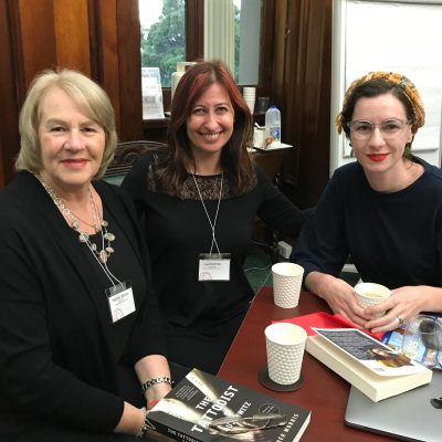 With Heather Morris (left) and Jessica Friedmann, just before our event at Melbourne Jewish Book festival 2018.