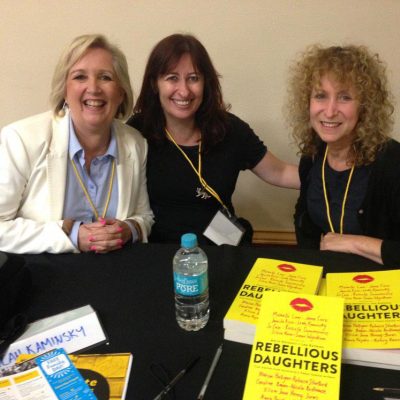 At Newcastle Writers Festival 2017, with Rebellious Daughters contributors Jane Caro (left) and Leah Kaminsky