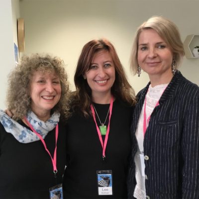 With the novelists Sofie Laguna (right) and Leah Kaminsky whom I interviewed at Bayside Writers Festival in 2018