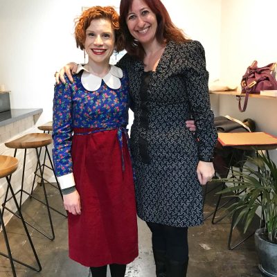 With Fiona Wright, a contributor to Split, just before our event at Melbourne Writers Festival, 2019